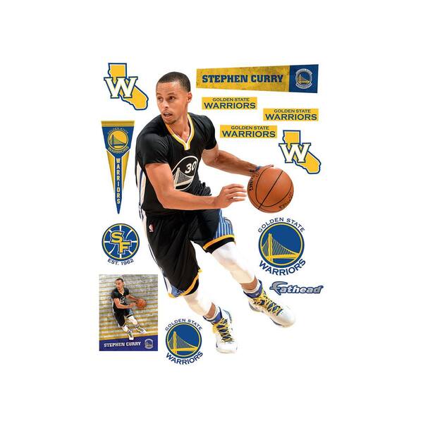 Fathead 76 in. H x 43 in W Stephen Curry Point Guard Wall Mural