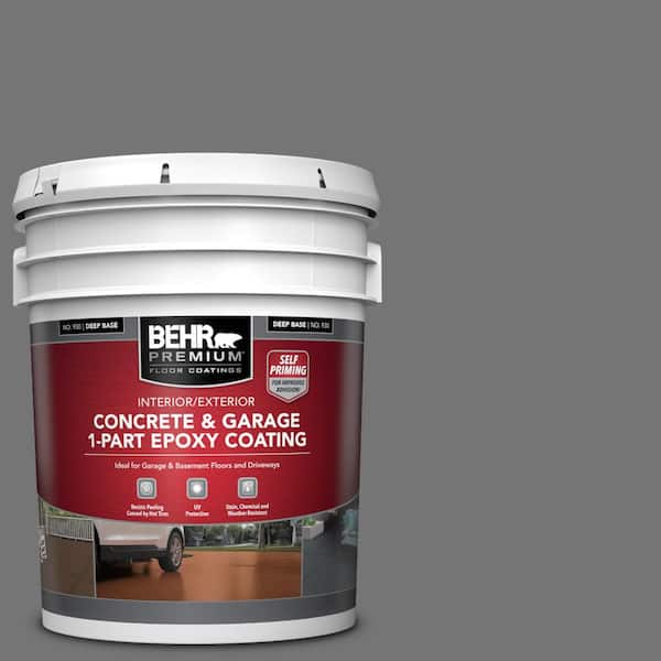 BEHR PREMIUM 5 gal. #N520-5 Iron Mountain Self-Priming 1-Part Epoxy Satin Interior/Exterior Concrete and Garage Floor Paint
