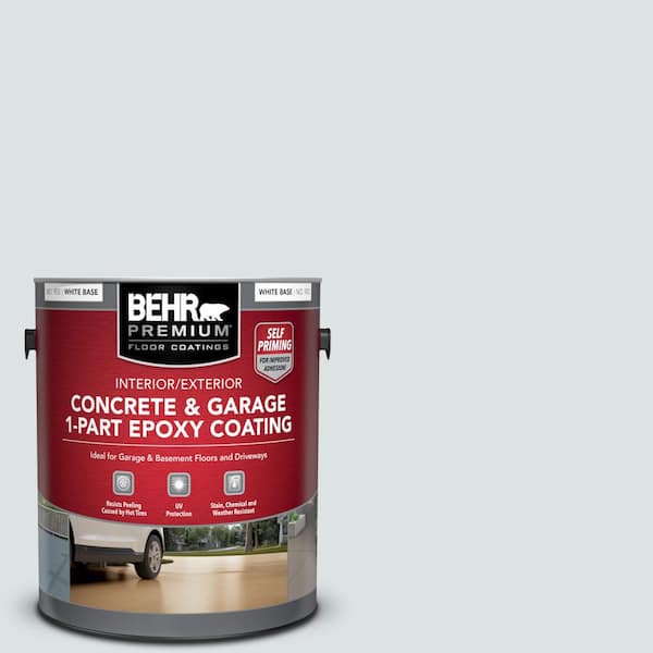 BEHR PREMIUM 1 gal. #MQ3-27 Etched Glass Self-Priming 1-Part Epoxy Satin Interior/Exterior Concrete and Garage Floor Paint