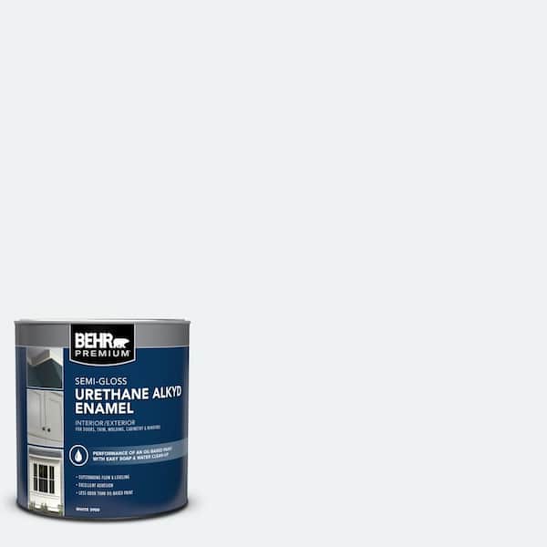 BEHR PREMIUM 1 qt. #BL-W10 Maui Mist Semi-Gloss Enamel Urethane Alkyd Interior/Exterior Paint
