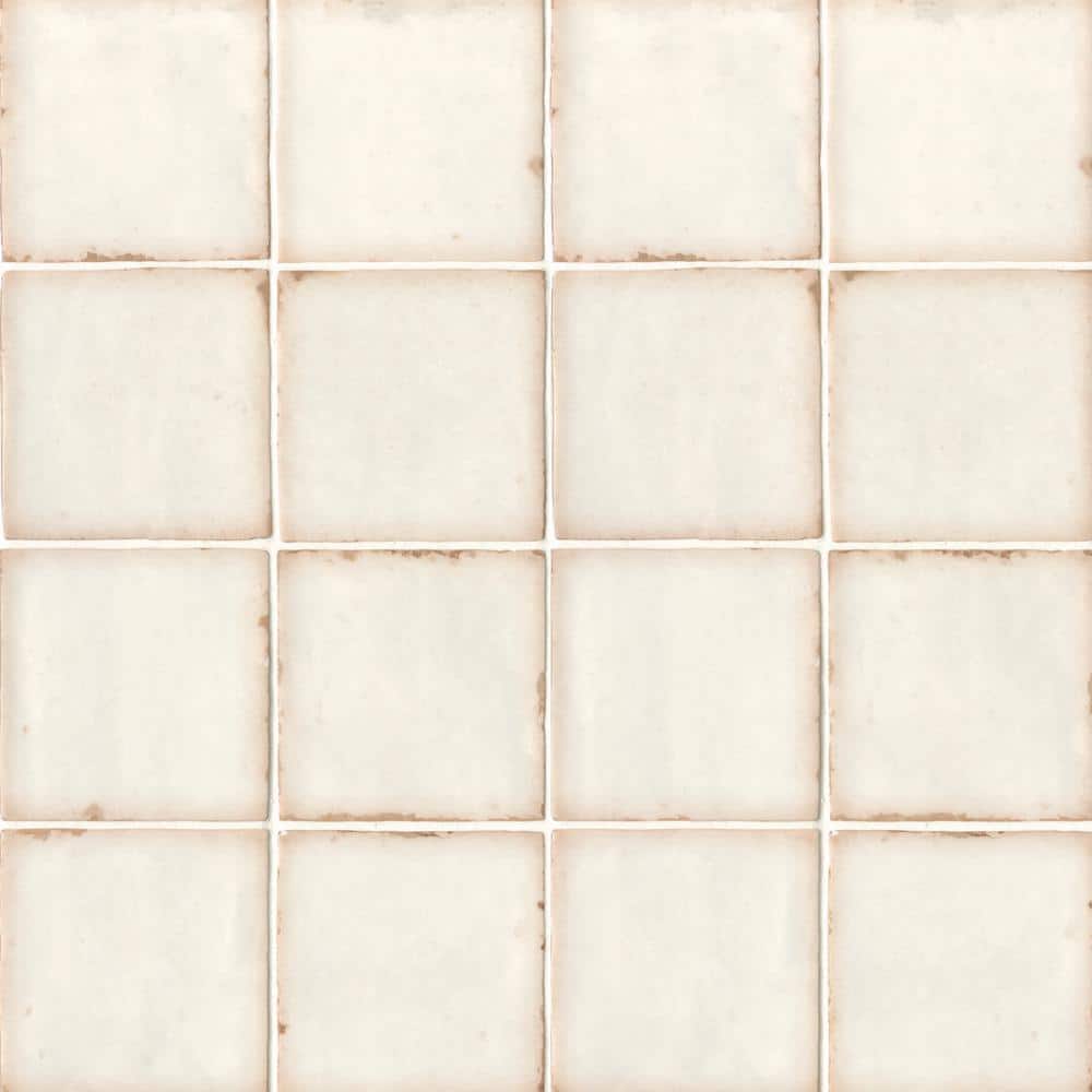 Casablanca 5" x 5" White Matte Ceramic Tile