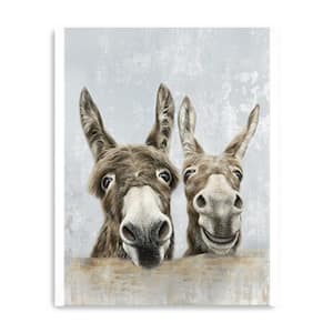 Victoria Cute Donkeys by Unknown 1-Piece Giclee Unframed Animal Art Print 24 in. x 18 in.