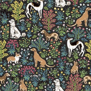 Black Must Love Dogs Peel and Stick Wallpaper Sample