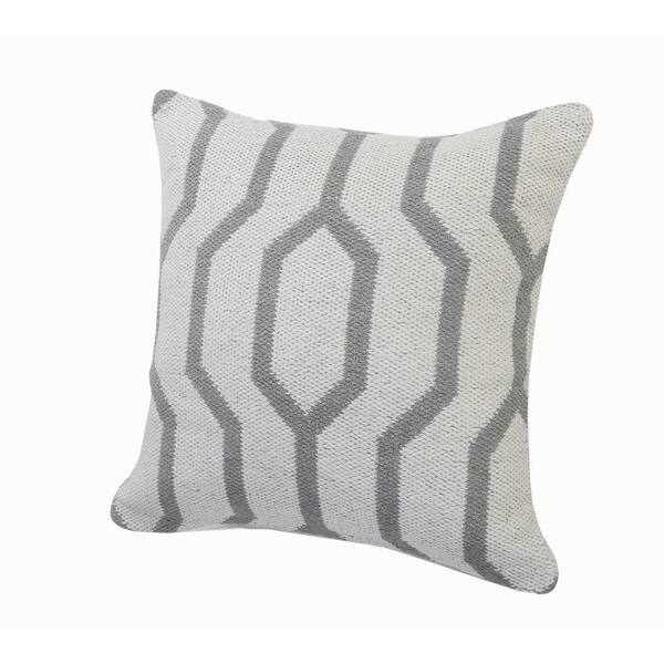 gray and white throw pillows