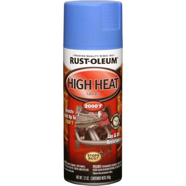 Rust-Oleum Automotive 12 oz. High Heat Enamel Flat Blue Spray (6-Pack)