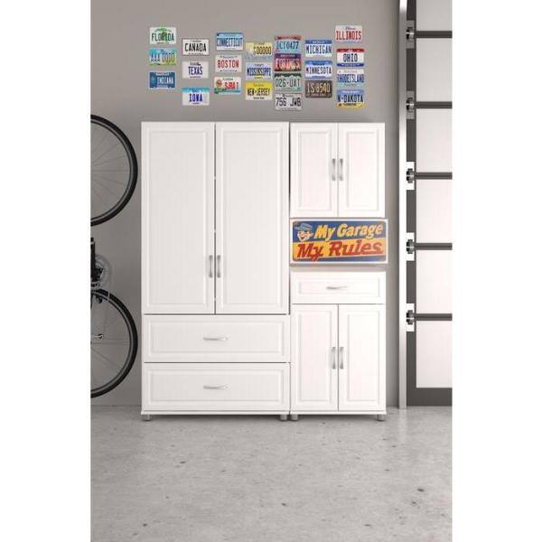 SystemBuild Trailwinds MDF 2-Shelf Wall Mounted Cabinet in White