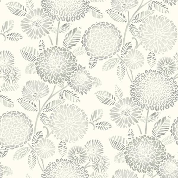 Chesapeake Zalipie Floral Trail Grey Prepasted Non Woven Wallpaper Sample