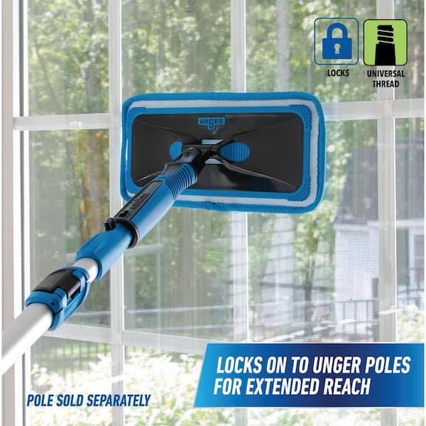 ProClean Indoor Window Cleaner and 6' Aluminum Telescoping Pole with Connect & Clean Locking Cone and Quick-Flip Clamps