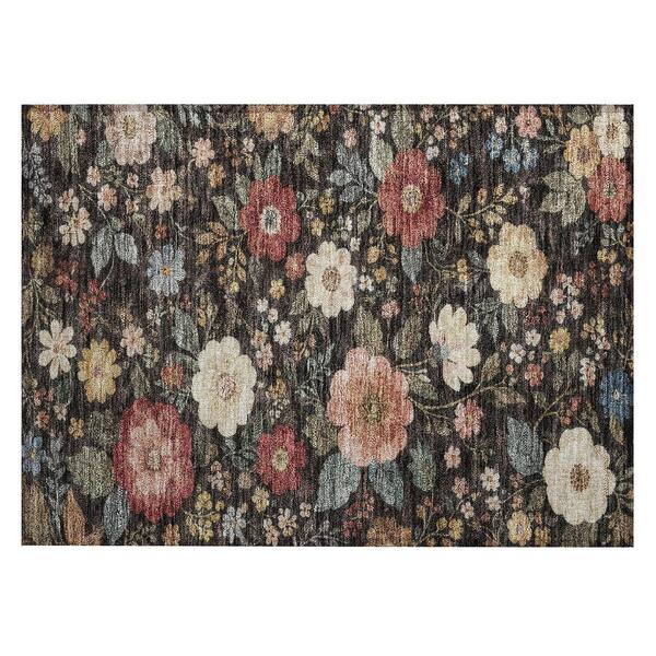 Chantille Machine Washable Indoor/Outdoor Abstract ACN2942 Black 3 ft. x 4 ft. Area Rug