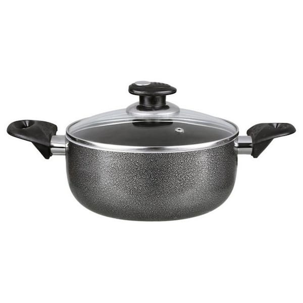 2 qt. Round Aluminum Dutch Oven in Gray with Lid