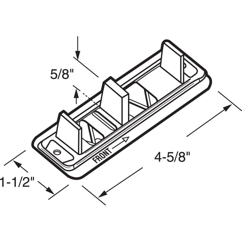 Adjustable Stamped Steel Closet Door Floor Guide