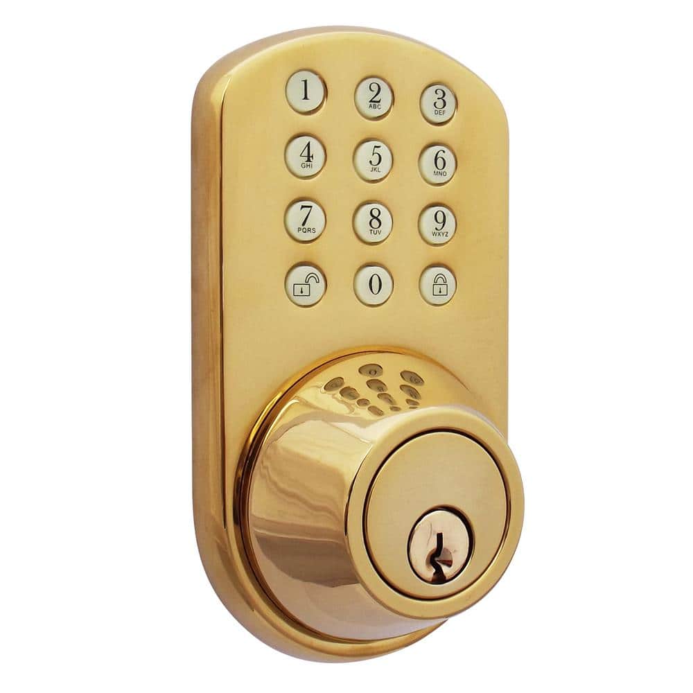 Single Cylinder Brass Touch Pad Electronic Deadbolt price history on PriceWatchPro