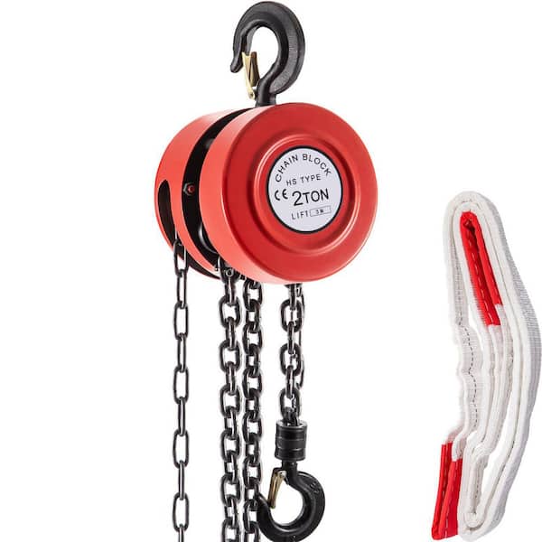 SKYSHALO Hand Chain Hoist 10 ft. Lift Manual Chain Block Hoist for Lifting Goods in Transport and Workshop 6600 lbs. 3-Ton
