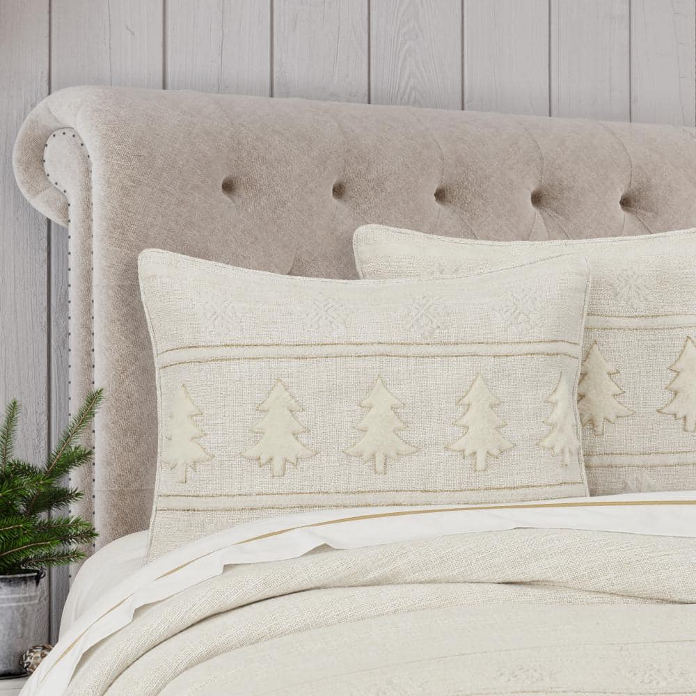 Full/Queen Off-White Cotton Floral Print Duvet Cover Set