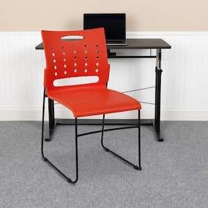 Plastic Stackable Chair in Orange