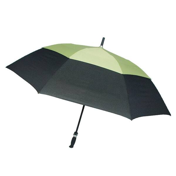 London Fog 62 in. Arc Windguard Auto Open Golf Umbrella in Black/Lime