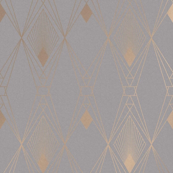 Graham & Brown NEXT Deco Geometric Grey Wallpaper