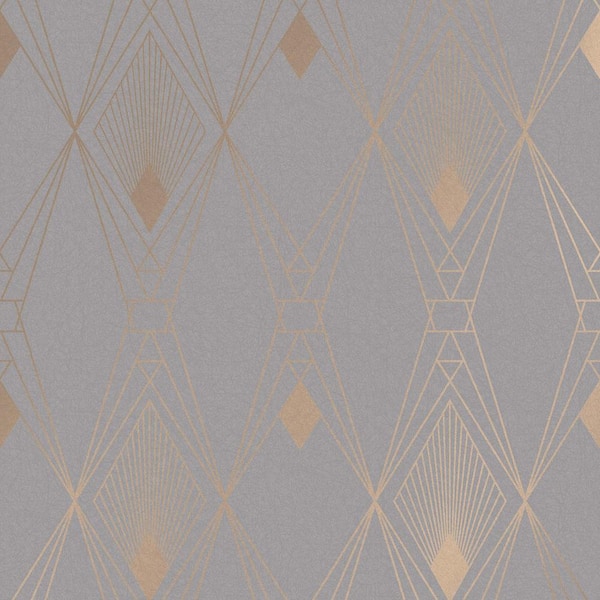 Graham & Brown Deco Geometric Grey Removable Wallpaper Sample