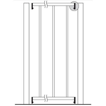 US Door and Fence Pro Series 2 .75 ft. x 3.6 ft. Black Galvanized Steel Fixed Flush Top Fence Gate G2GSO33X44US