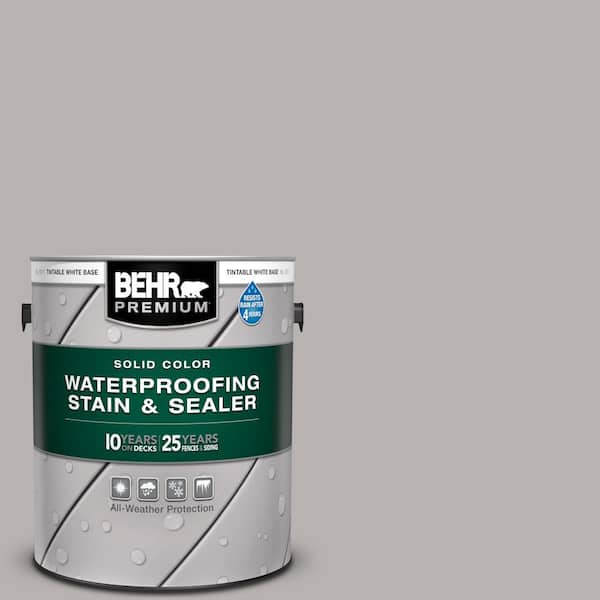 BEHR PREMIUM 1 gal. #790E-3 Porpoise Solid Color Waterproofing Exterior Wood Stain and Sealer