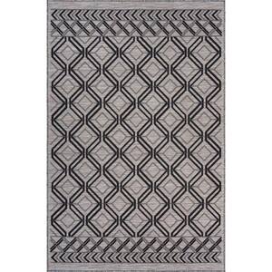 JONATHAN Y Sinjuri Medallion Gray/Black 7 ft. 9 in. x 10 ft. Textured ...