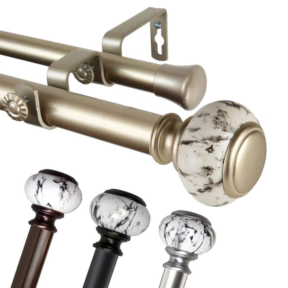 "1 Inch Dia 28-48"" Adjustable Grove Double Curtain Rod in Satin Nickel" price history on PriceWatchPro