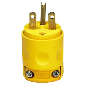 15 Amp 250-Volt Grounding Plug, Yellow