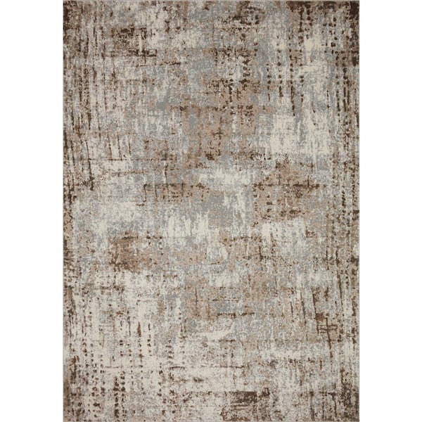 Loloi Austen Natural/Mocha 5 ft. 3 in. x 7 ft. 7 in. Modern Abstract Area Rug