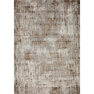 Austen Natural/Mocha 3 ft. 11 in. x 5 ft. 7 in. Modern Abstract Area Rug