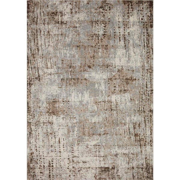 Austen Natural/Mocha 11 ft. 2 in. x 15 ft. Modern Abstract Area Rug