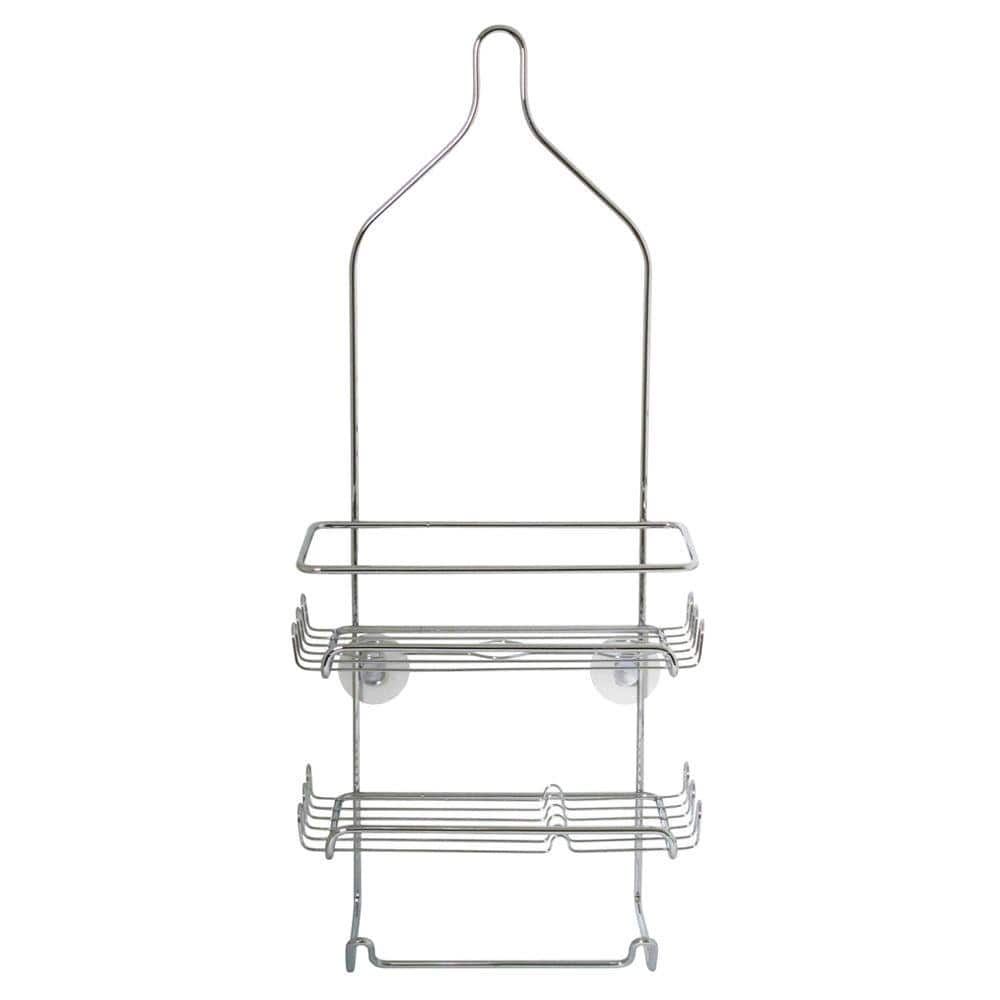 interDesign Milo Shower Caddy in Chrome 58622 - The Home Depot