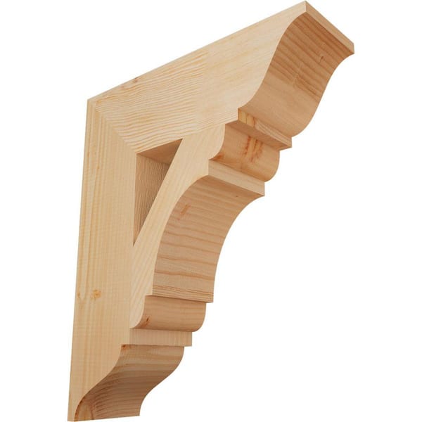 Ekena Millwork 5.5 in. x 24 in. x 20 in. Douglas Fir Olympic Traditional Smooth Bracket