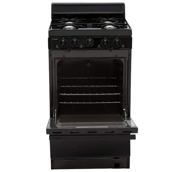 20 in. 2.42 cu. ft. Battery Spark Ignition Gas Range in Black