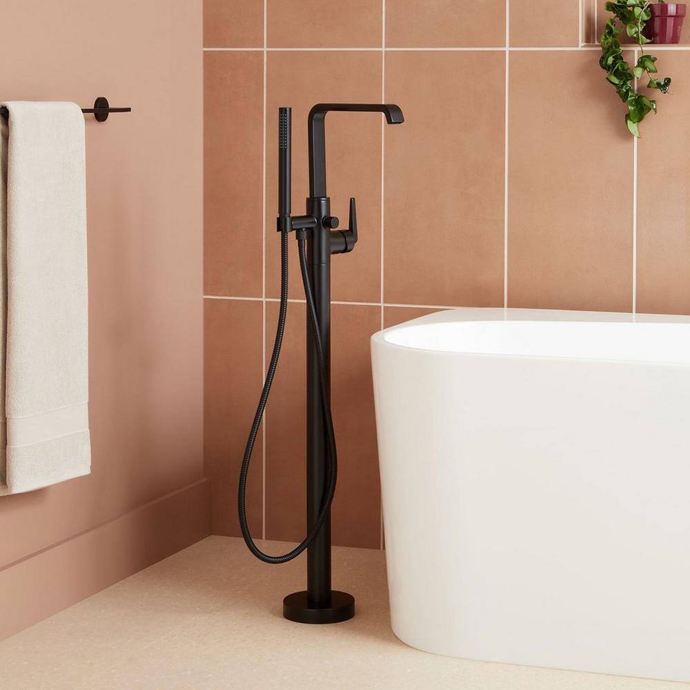 Drea Single-Handle Floor Mounted Roman Tub Faucet in. Matte Black price history on PriceWatchPro
