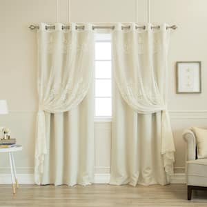 Ivory Solid Grommet Sheer Curtain - 52 in. W x 84 in. L (Set of 2)