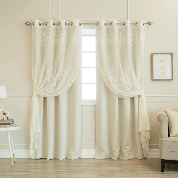Natural Semi-Sheer Curtains for Living Room Rich Linen Textured Look Window  Curtain Draperies 52”w x63”L 2 Panels Grommet Top