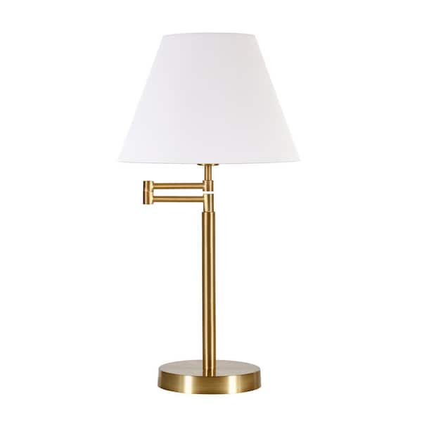 Meyer&Cross Moby 25-1/2 in. Brass Table Lamp with Swing Arm and Empire ...