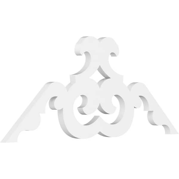 Ekena Millwork 1 in. x 36 in. x 16-1/2 in. (11/12) Pitch Benson Gable Pediment Architectural Grade PVC Moulding