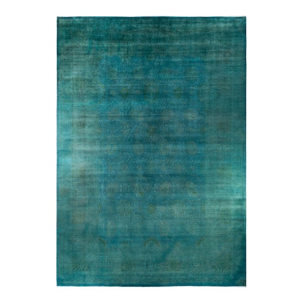 Chloe & Olivia Home Fine Vibrance Handmade Blue - 17 ft. 9 in. x 12 ft. 4 in. Area Rug