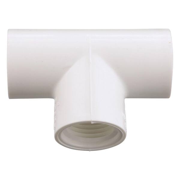 Lesso America 401 Series PVC Pipe Fitting - Reducing Tee - Schedule 40 (White) - 4×4×1-1/2\" (SOC X SOC X SOC) / High-Flow Capacity/Plumbing, Irrigation, Pool, Spa/NSF Certified (401-419