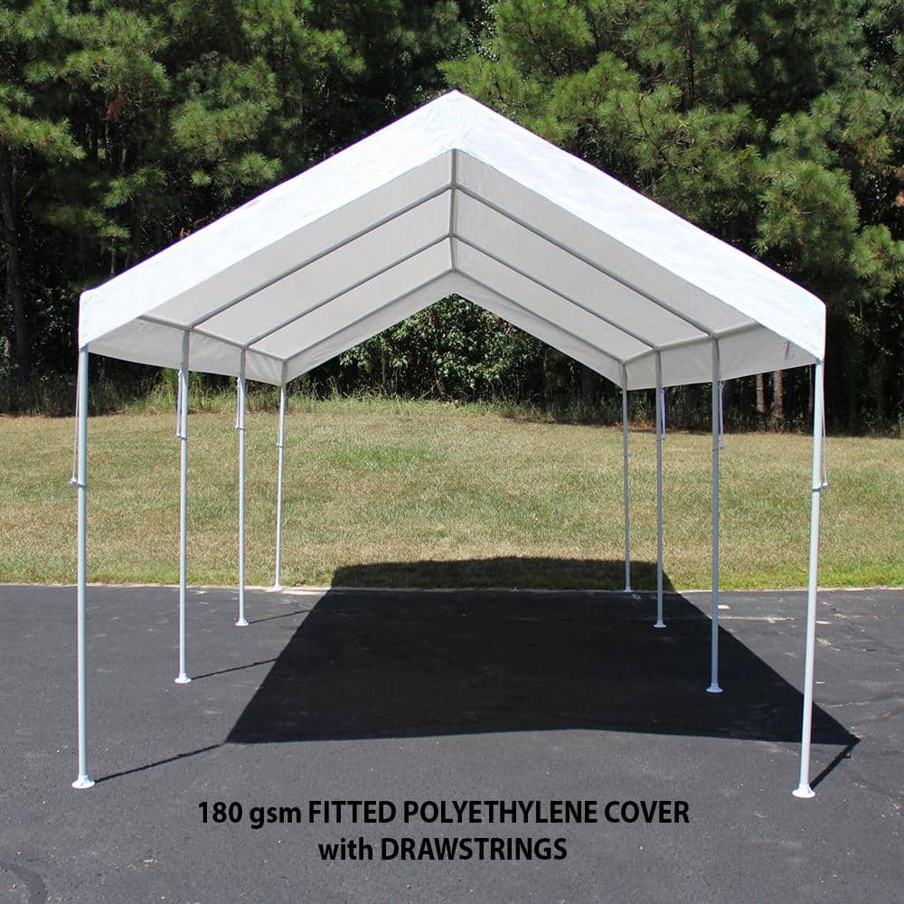 White 10' x 20' Steel Frame Universal Canopy