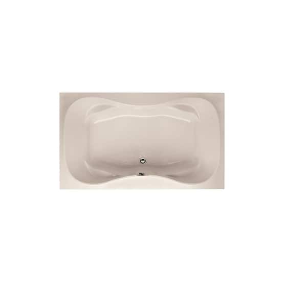 Hydro Systems Evansport 72 in. x 42 in. Rectangular Soaking Bathtub with Center Drain in White