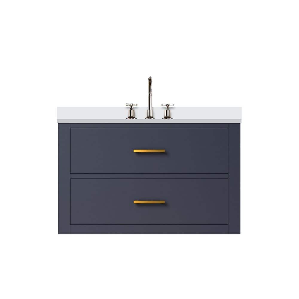 Sherman 30 in W x 22 in D Blue Double Bath Vanity with White Quartz Top, and Faucet Set price history on PriceWatchPro