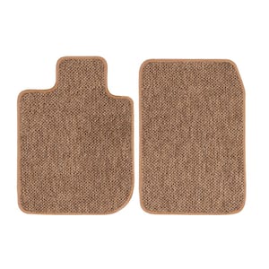 Nissan Rogue Beige All-Weather Textile Carpet Car Mats Custom Fits for 2014-2020 Driver and Passenger