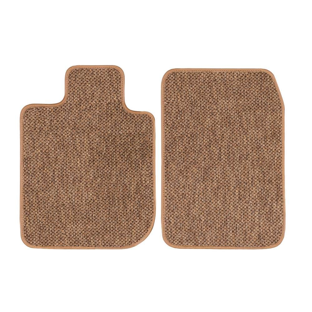 Ford F-250 Super Duty (Crew Cab) Beige All-Weather Textile Carpet Car Mats, Custom Fit 2017-2020-Driver, Passenger Mats -  GGBAILEY, D60678F1ABGEAW