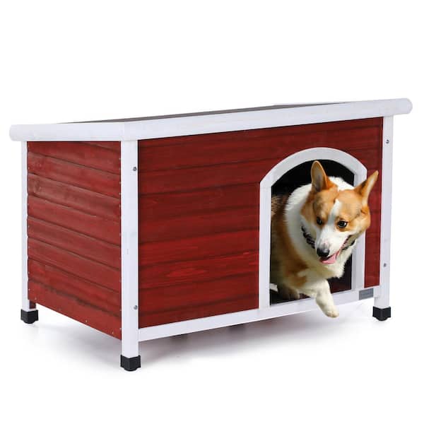 Tatayosi Wooden Dog Houses for Medium Dog, Red JHW142763831 The