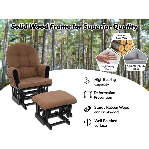 Childcare glider discount & ottoman black