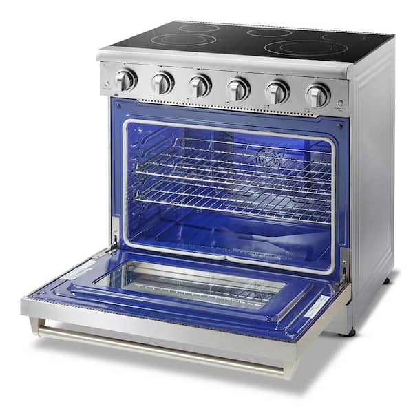 36 in. 6.0 cu. ft. Electric Range with Convection in Stainless Steel