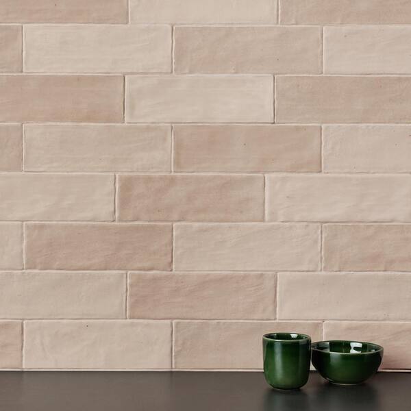 Kingston Sand 2.55 in. x 0.35 in. Glazed Ceramic Wall Tile Sample