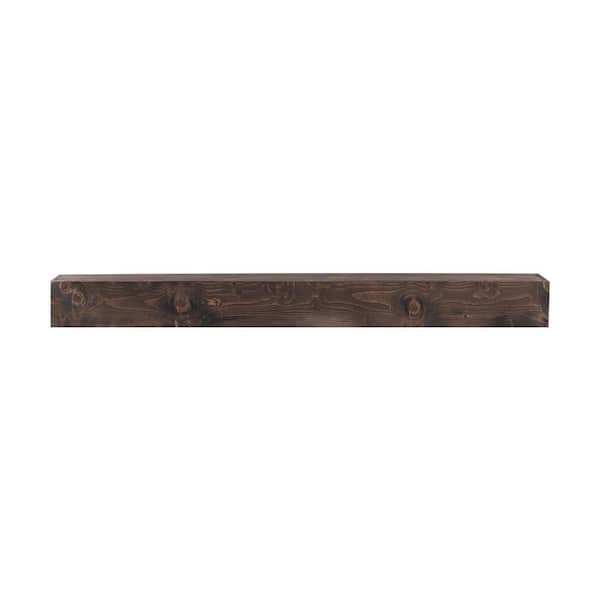 VEVOR Fireplace Mantel 8 in. W x 72 in. D x 5 in. H Light Brown 50 lbs. Natural Wood Solid Decorative Wall Shelf